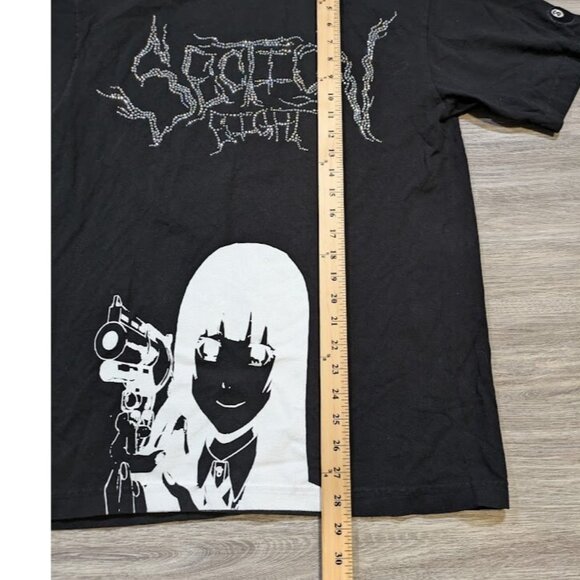 Section Eight Medium T Shirt Black Rhinestones Eight Ball Anime Girl Graphic - Picture 8 of 9